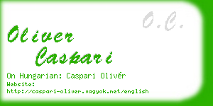 oliver caspari business card