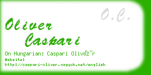 oliver caspari business card
